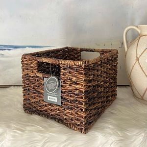 Threshold Woven Abaca Basket/ Crate (a)